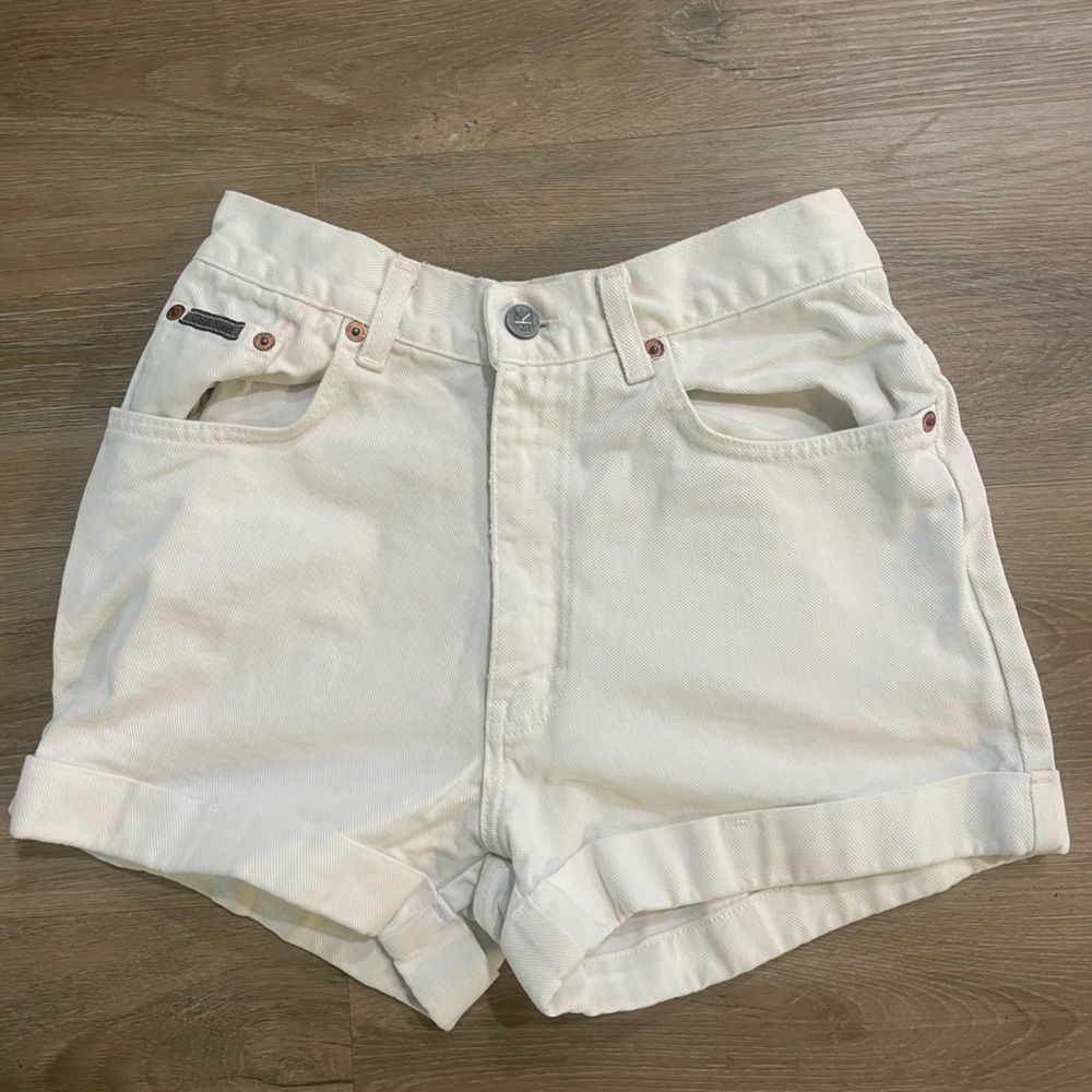 calvin klein white shorts